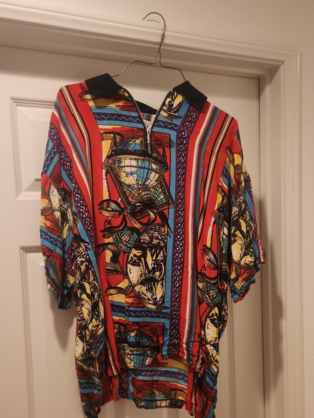 City Streets Red, Blue & Yellow Graphic Zip Jacket